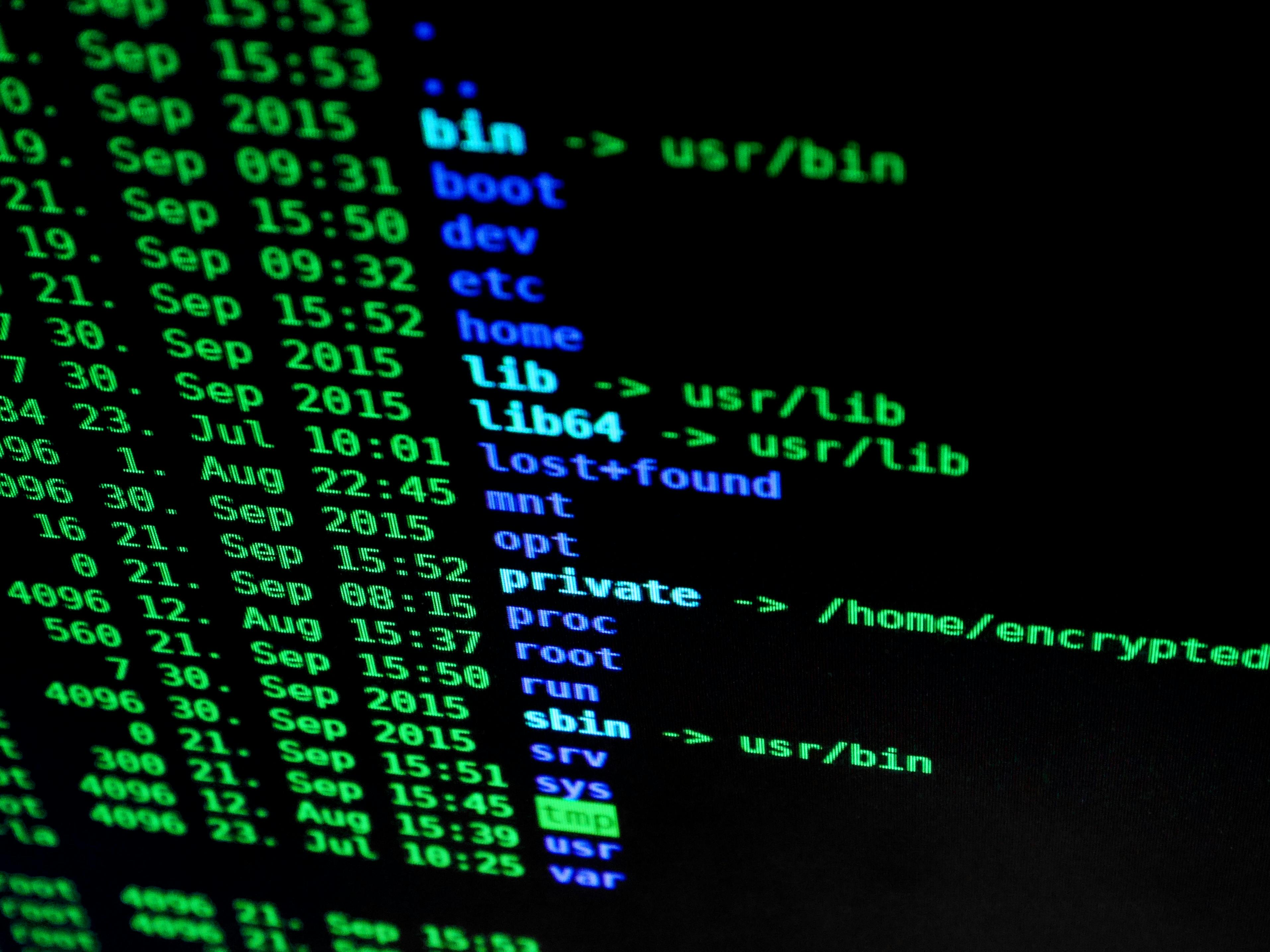 Linux monitor, výpis súborov v adresári